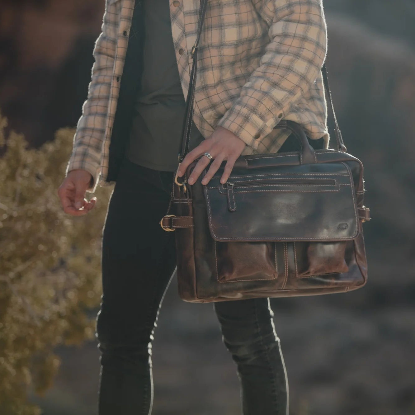 Buffalo Leather Pilot Bag