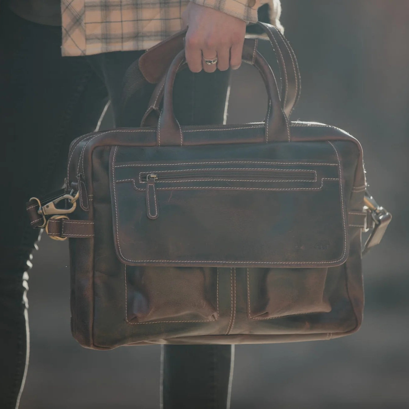 Buffalo Leather Pilot Bag