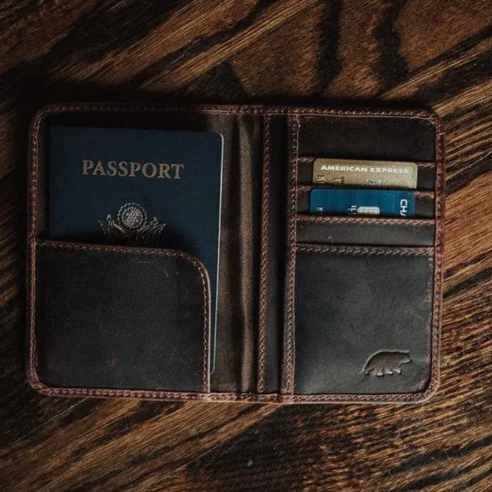 Buffalo Leather Passport Wallet