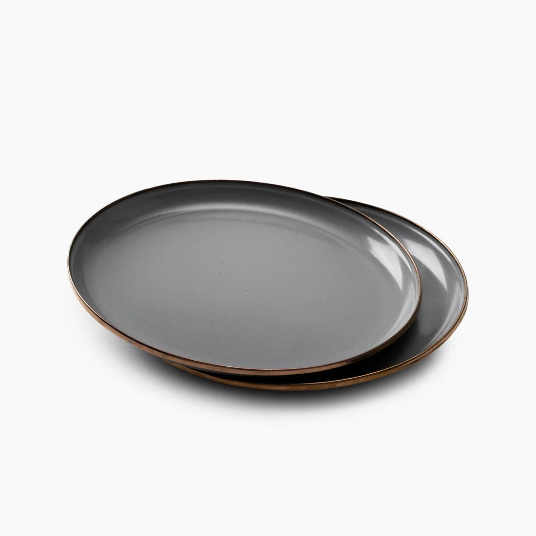 Enamel Deep Plate Set of 2