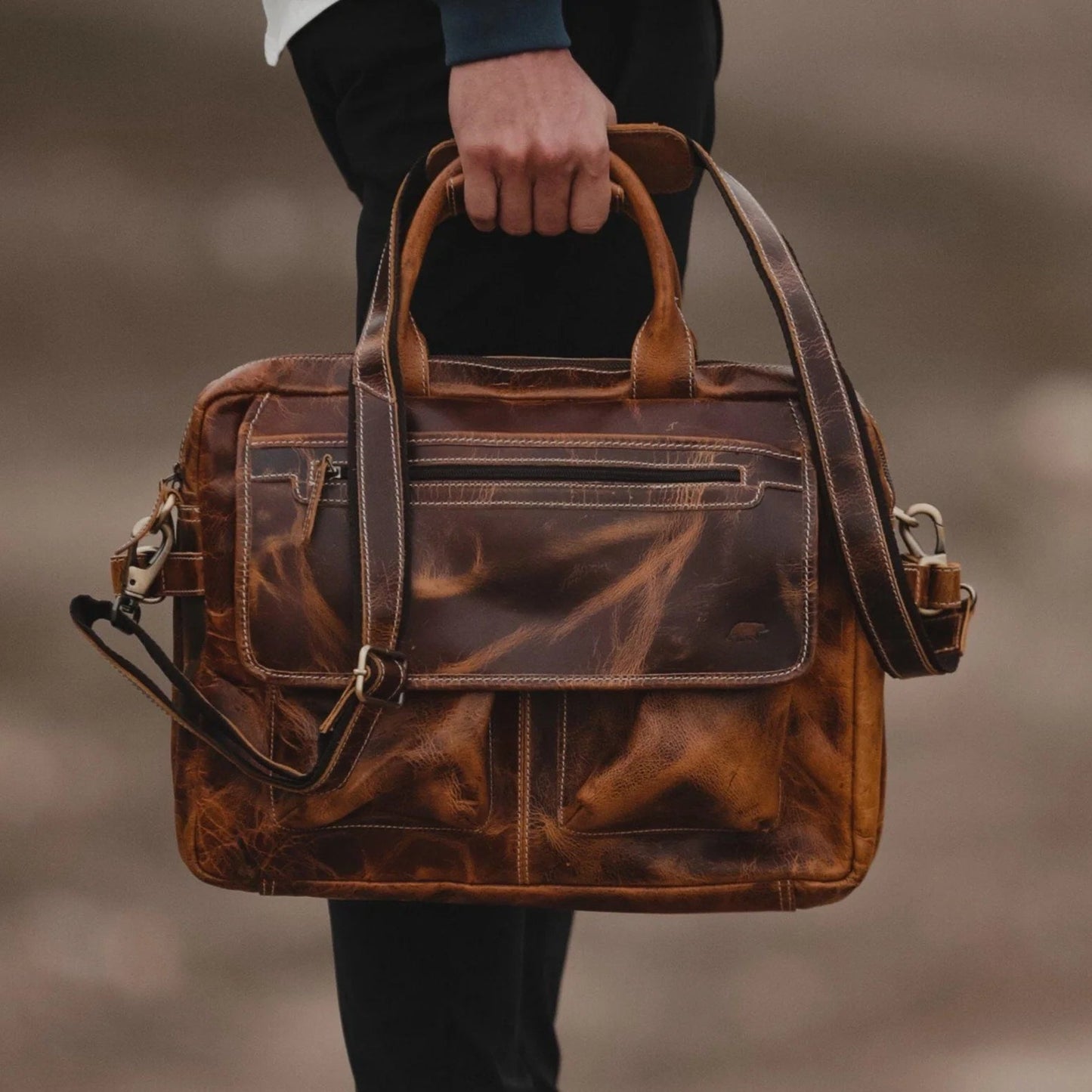 Buffalo Leather Pilot Bag