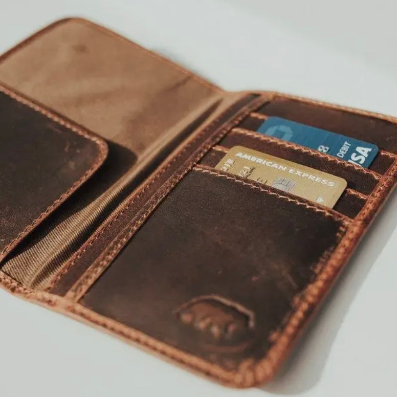 Buffalo Leather Passport Wallet