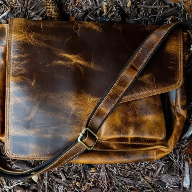 Buffalo Leather Messenger