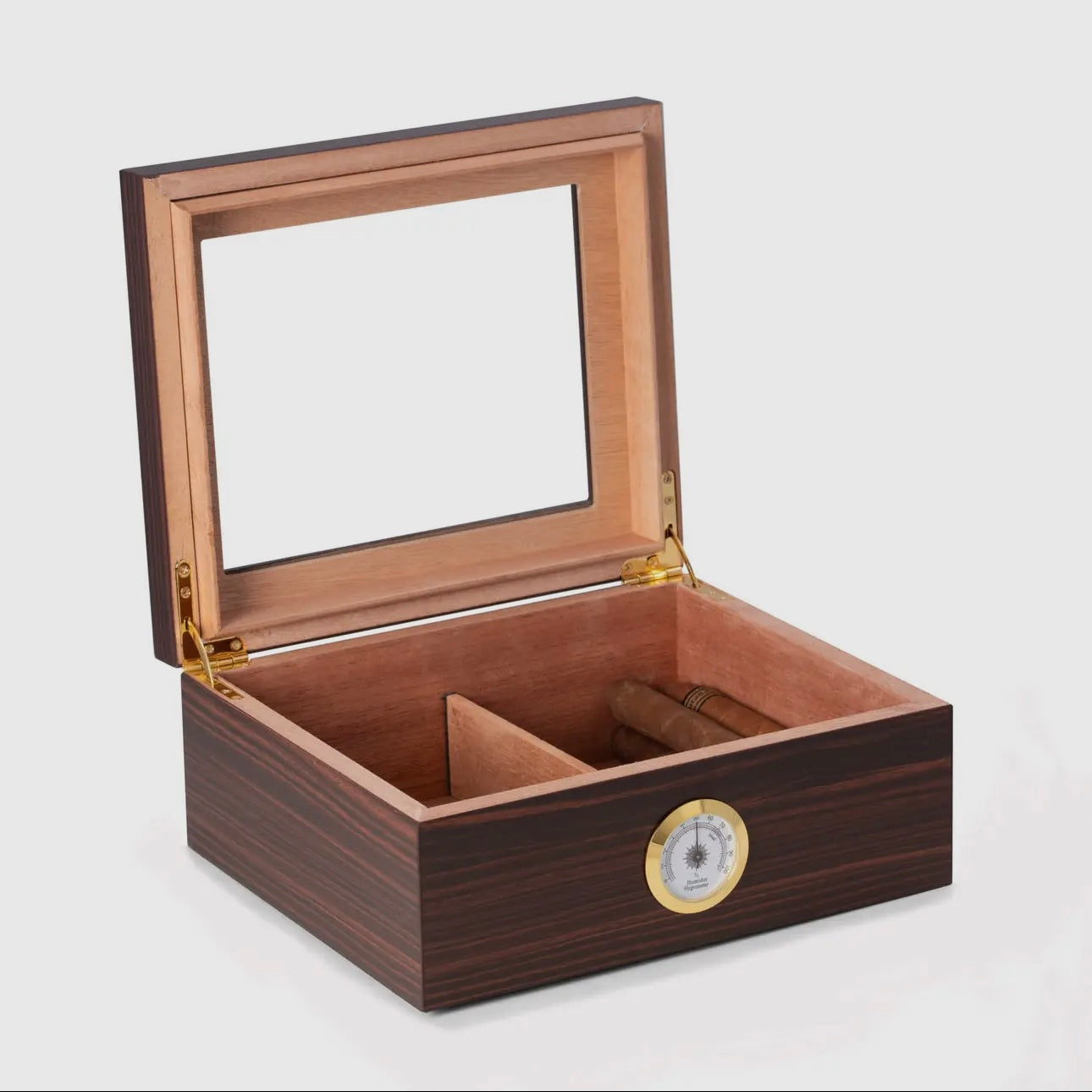 Espresso Wood Cigar Humidor with Lid