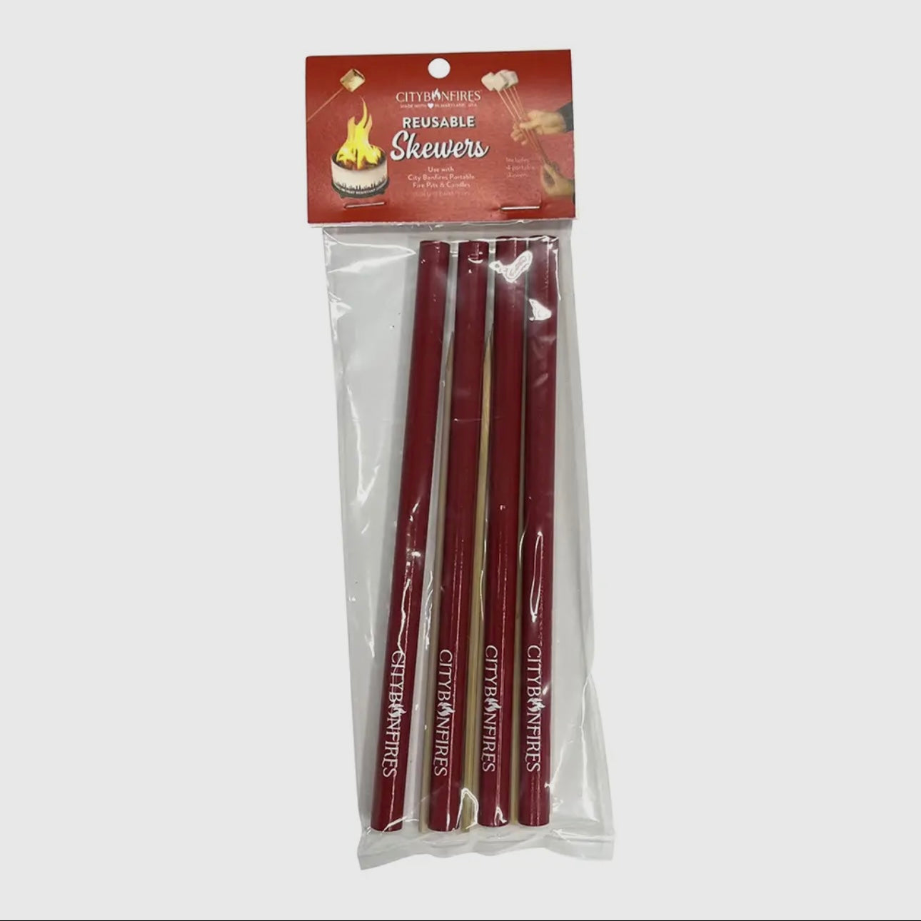 Portable Reusable Skewer 4 Pack